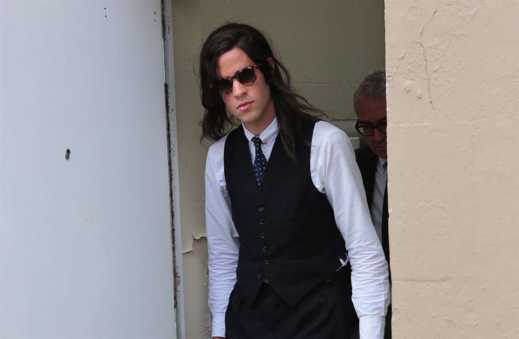 Thomas Cohen at the inquest of his wife, Peaches Geldof in Gravesend. Picture: Martin Apps