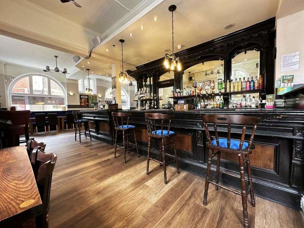 The bar inside the Royal Hotel in Sheerness. Picture: Royal Hotel/ Rightmove
