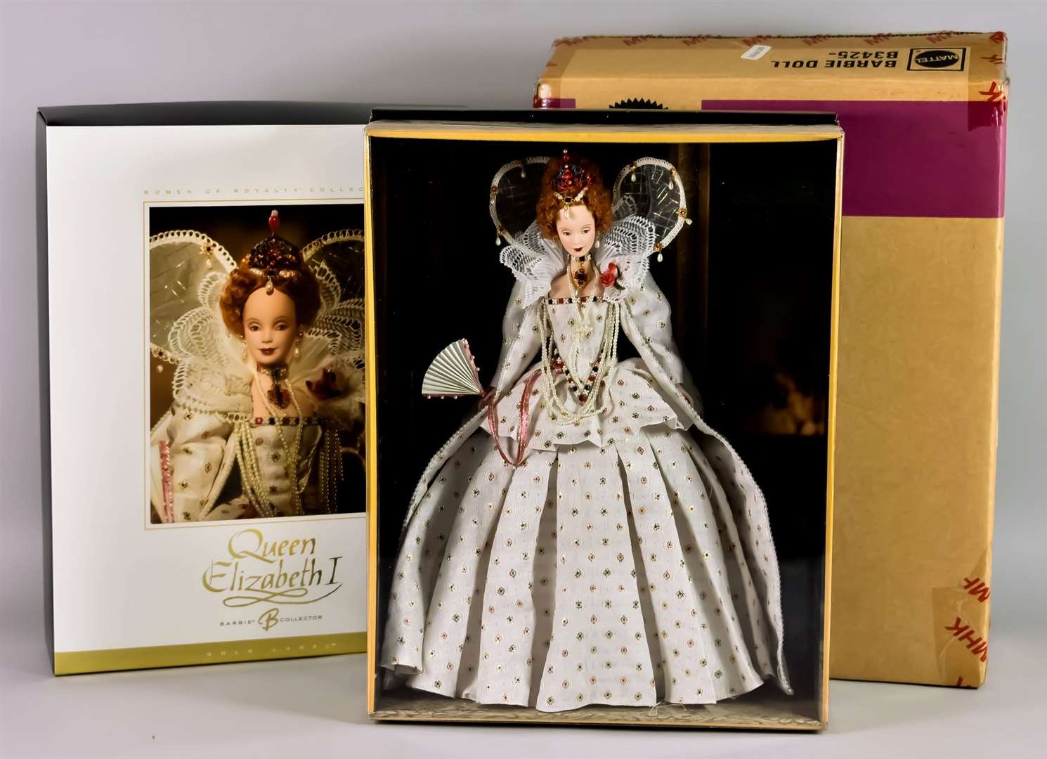 Mattel’s Barbie Woman of Royalty, Queen Elizabeth I, 2004, which is estimated at up to £500