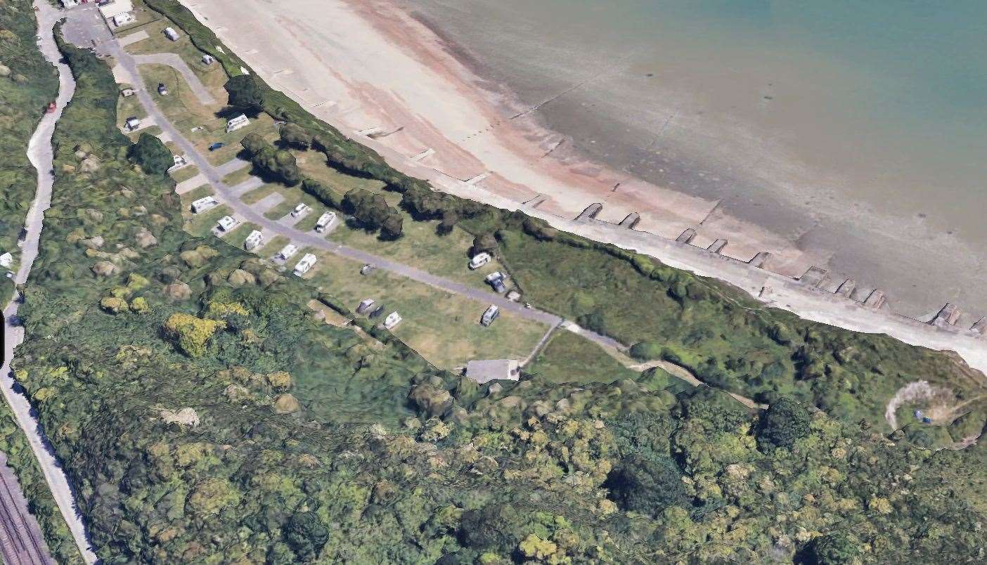 The Folkestone Camping and Caravanning Club Site at the Warren has closed. Picture: Google Earth