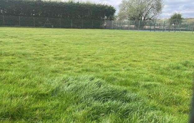 Grass courts at Frindsbury Lawn Tennis Club pre-cut. Picture: Darren Marshall