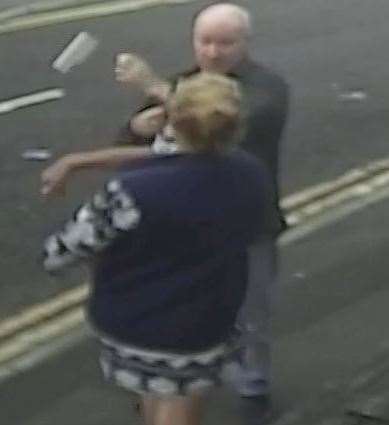 The moment alleged killer Stephanie Langley knocked Matthew Bryant's phone out of his hand outside the Hare and Hounds